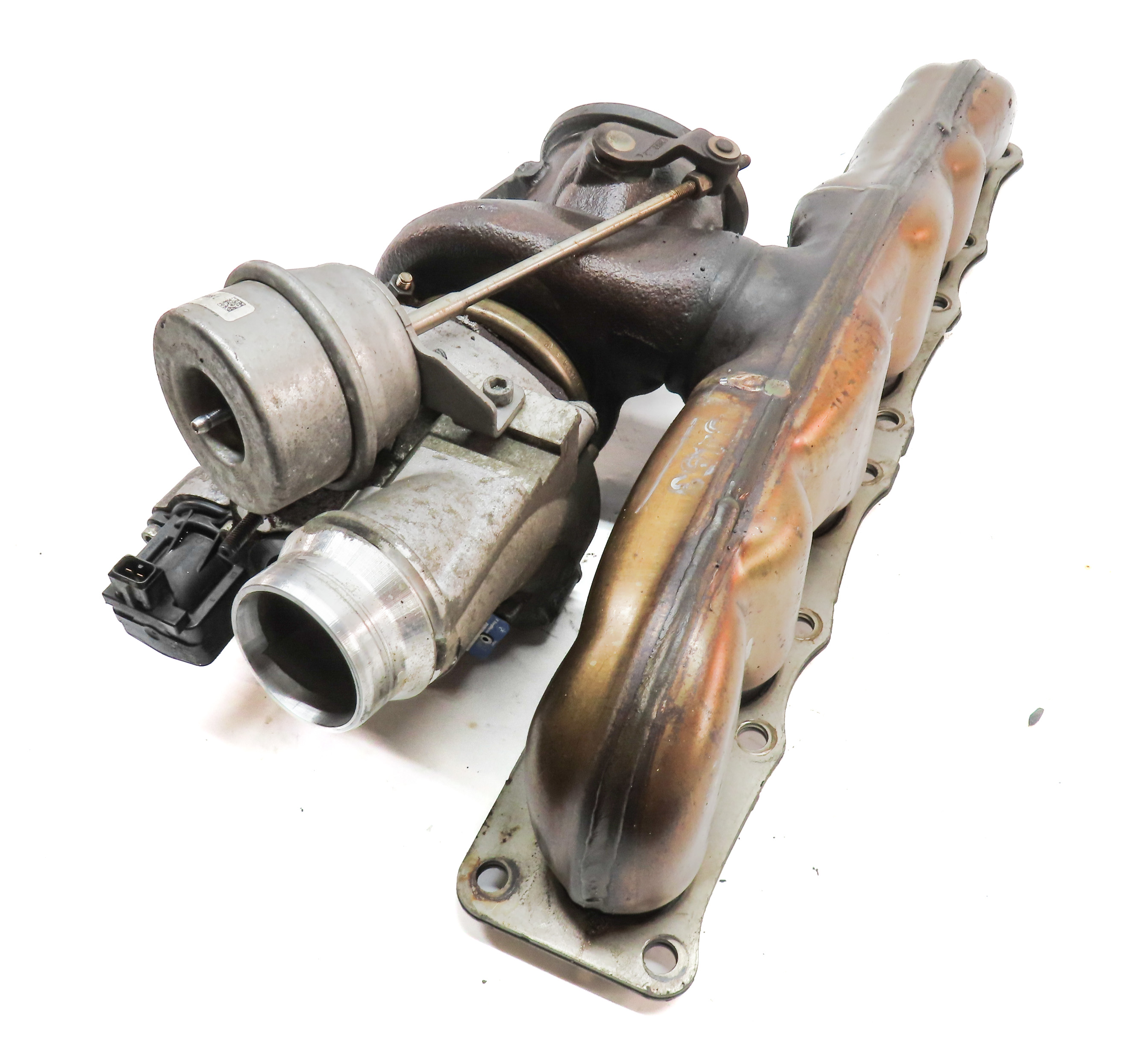 2011-2014 BMW X5 X6 (E70 E71) 3.0L N55 TURBO ENGINE TURBOCHARGER w/ MANIFOLD — exact item pictured